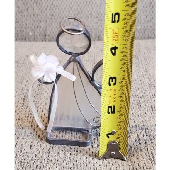 Iridescent White Stained Glass Angel Suncatcher Home Decor - Picture 8 of 8